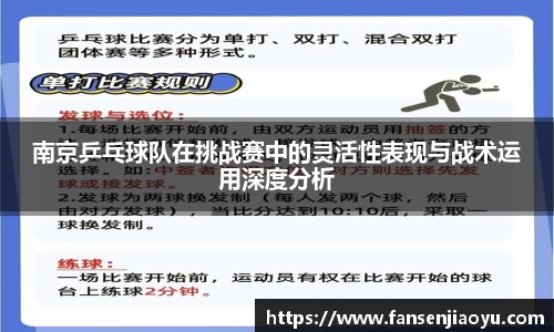 南京乒乓球队在挑战赛中的灵活性表现与战术运用深度分析